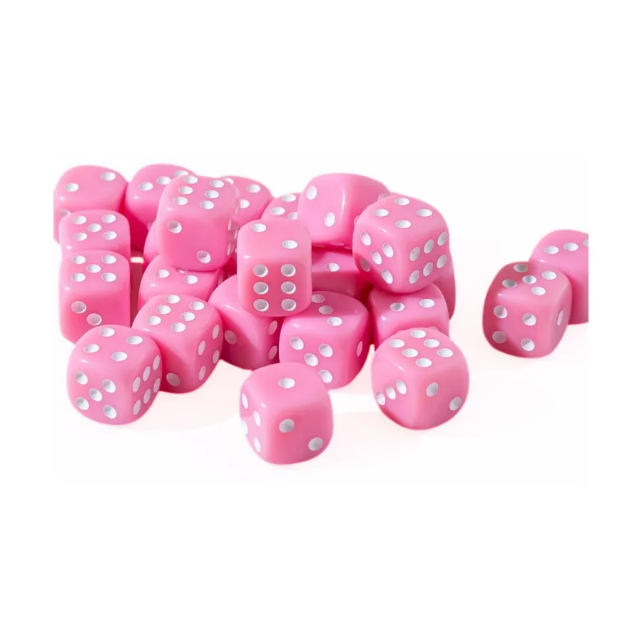 12 мм d6 Розовый непрозрачный с белым (25), Dice - 25 Piece D6 Sets (Easy Roller Dice)
12 мм d6 Розовый непрозрачный с белым (25), Dice - 25 Piece D6 Sets (Easy Roller Dice)