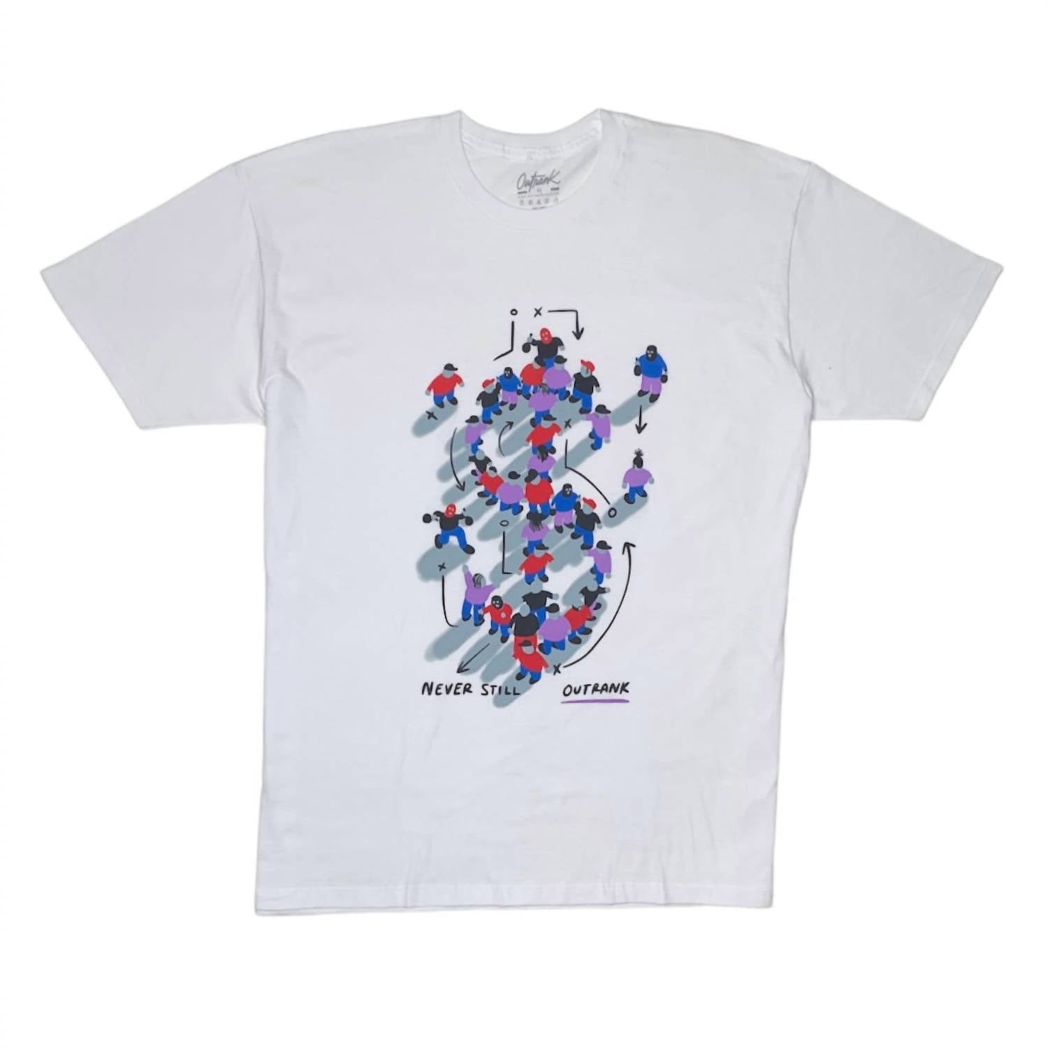 Мужская футболка Never Still белого цвета OUTRANK
Мужская футболка Never Still белого цвета OUTRANK