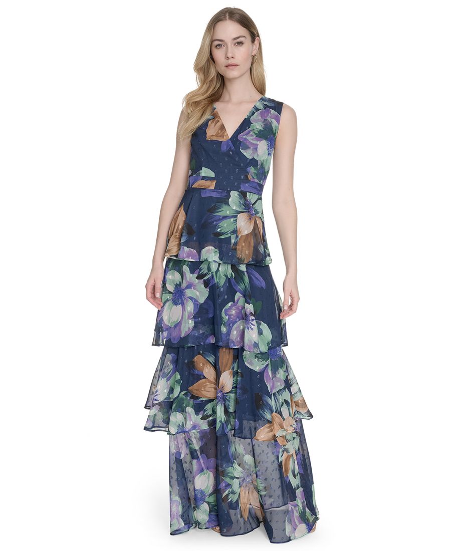 Женское платье без рукавов с V-образным вырезом и принтом Eliza J, Teal
Женское платье без рукавов с V-образным вырезом и принтом Eliza J, Teal