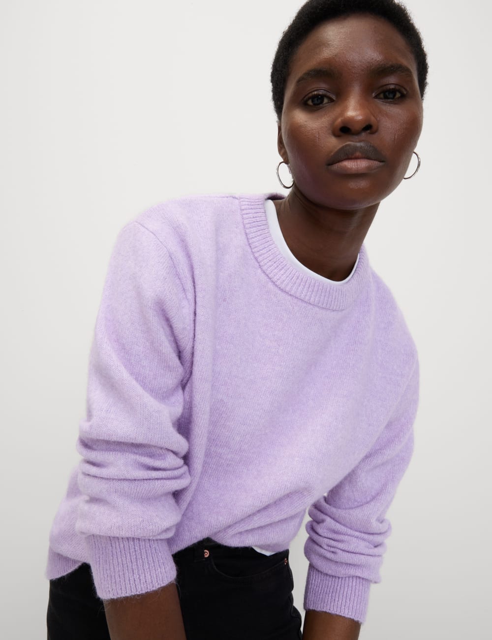 Фактурный свободный джемпер с альпакой Marks & Spencer, цвет Dusted lilac
Фактурный свободный джемпер с альпакой Marks & Spencer, цвет Dusted lilac