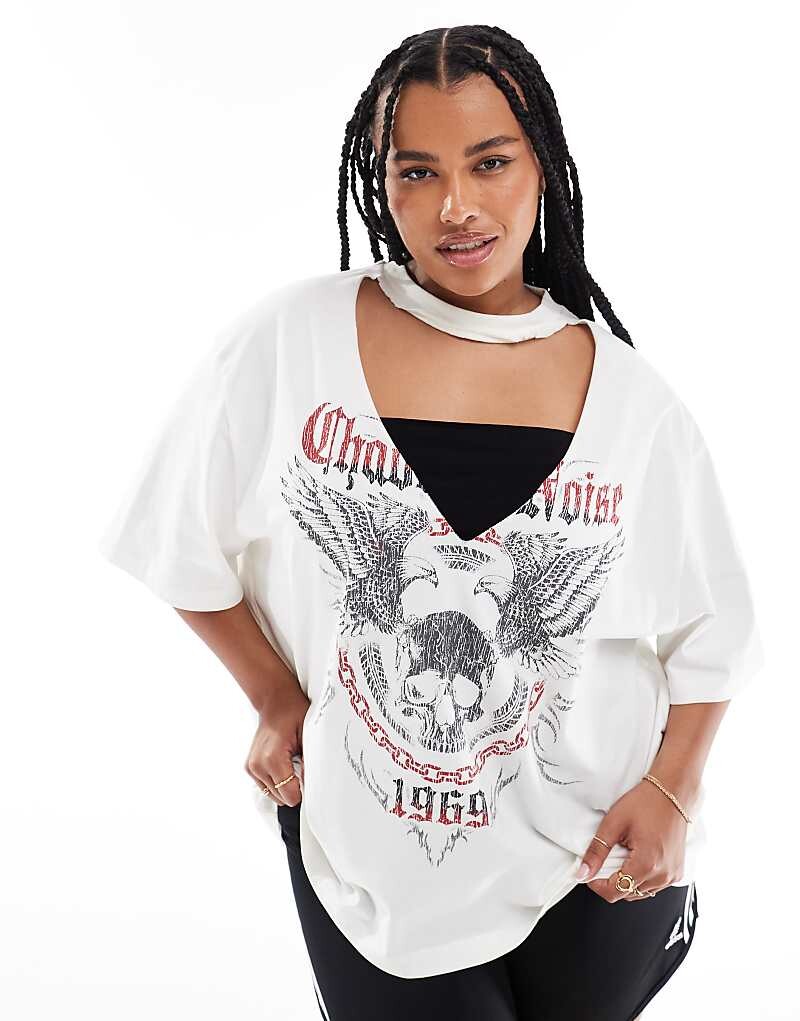 ASOS DESIGN Curve > Кремовая футболка оверсайз с вырезом и изображением с надписью > Chaotic Noise Rock =
ASOS DESIGN Curve > Кремовая футболка оверсайз с вырезом и изображением с надписью > Chaotic Noise Rock =