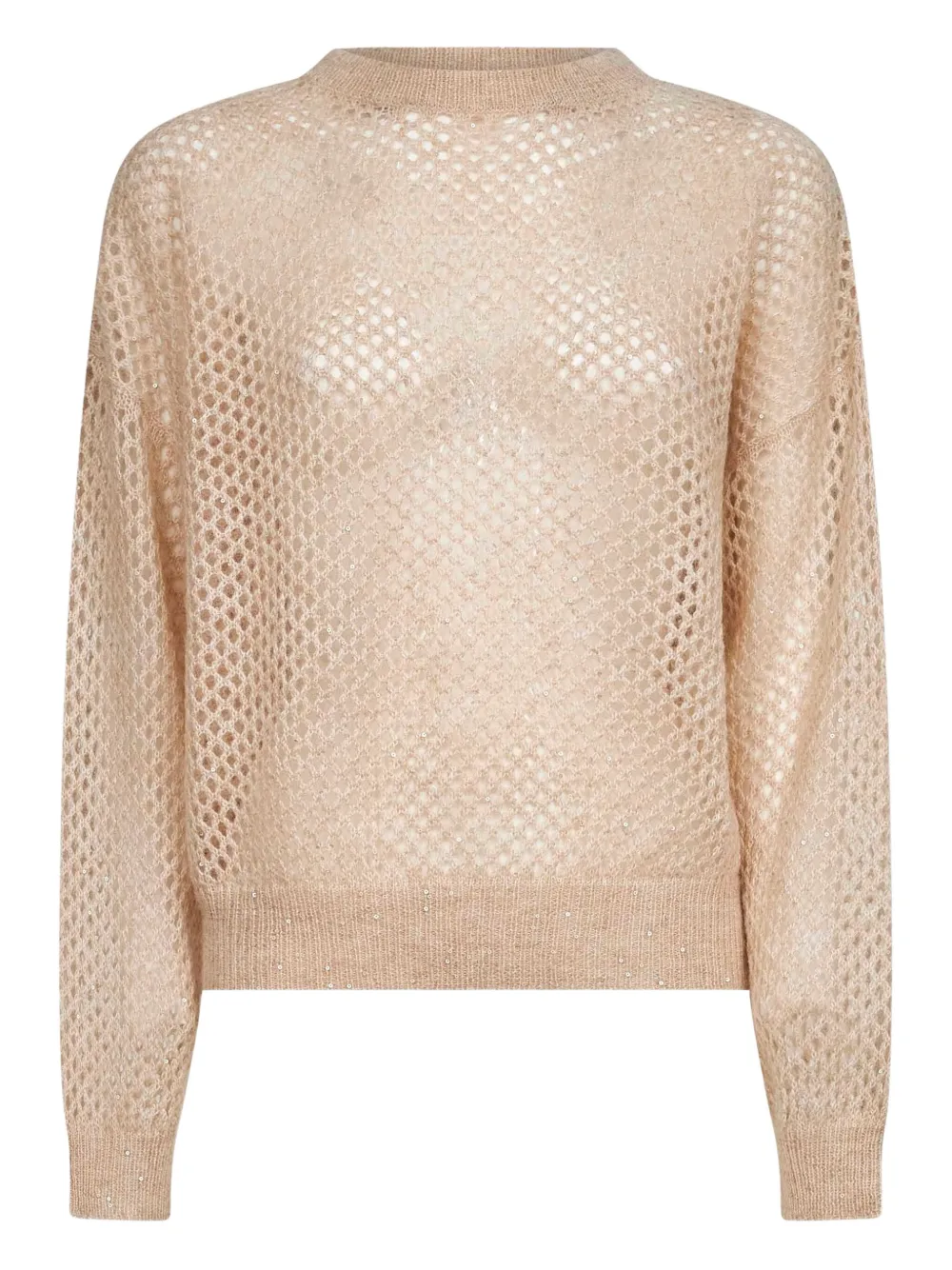 Свитер фактурной вязки Brunello Cucinelli, нейтральный
Свитер фактурной вязки Brunello Cucinelli, нейтральный