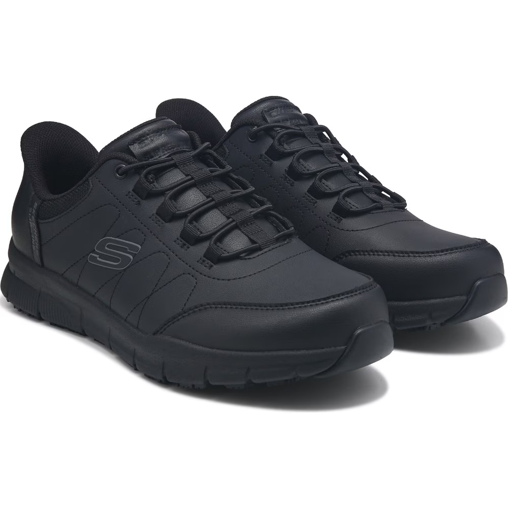 Кроссовки для работы с антискользящей подошвой Slip-Ins nampa Skechers Work, black wide
Кроссовки для работы с антискользящей подошвой Slip-Ins nampa Skechers Work, black wide