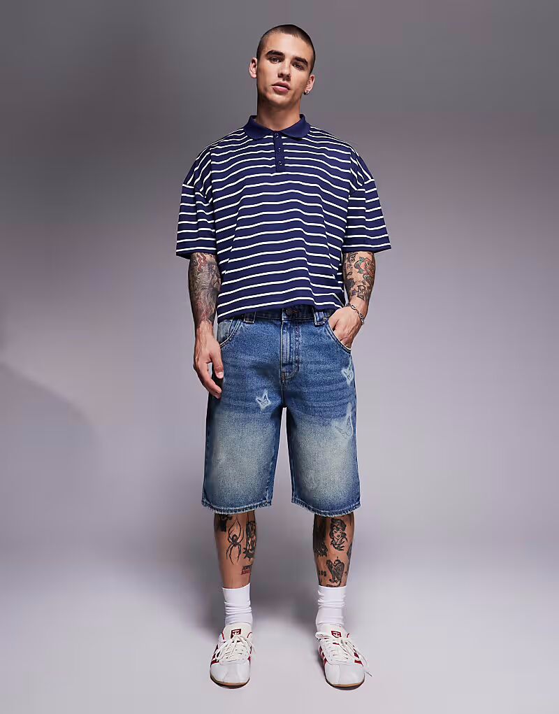 Джинсовые шорты Good For Nothing с принтом бабочек в цвете средне-синего выцветания
Джинсовые шорты Good For Nothing с принтом бабочек в цвете средне-синего выцветания