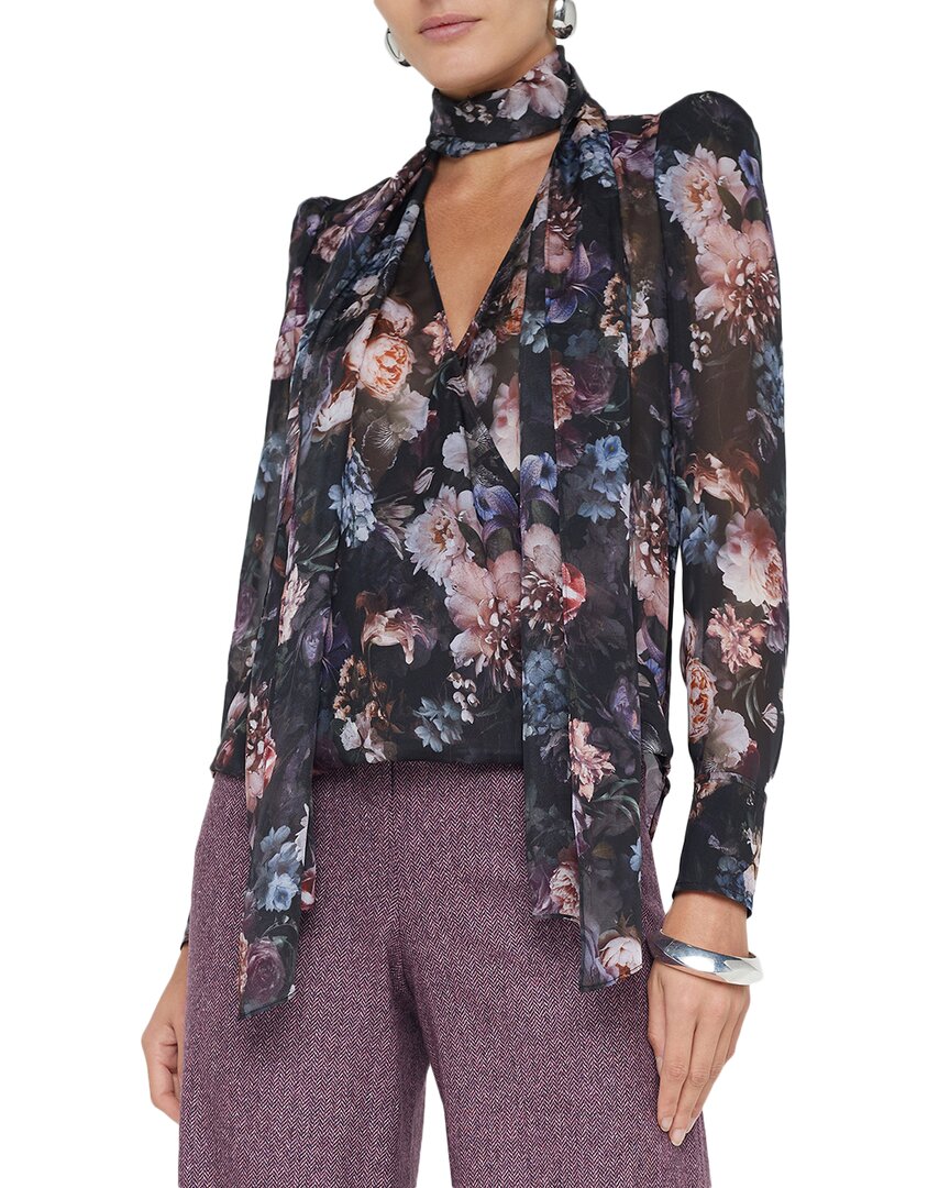 L'AGENCE Cambria Блузка из шелка с галстуком на шее, черный
L'AGENCE Cambria Блузка из шелка с галстуком на шее, черный