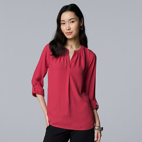 Женская блузка с отворотами на рукавах Simply Vera Vera Wang, Rhubarb
Женская блузка с отворотами на рукавах Simply Vera Vera Wang, Rhubarb