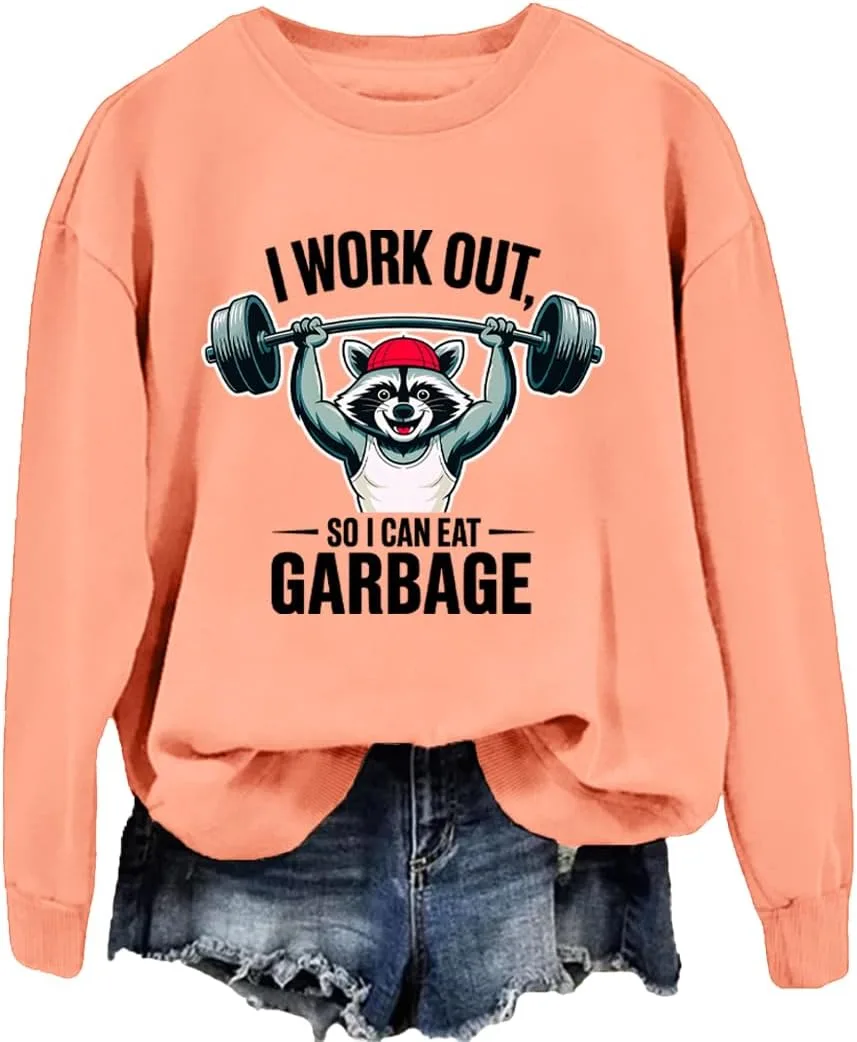 Толстовка с принтом "I Work Out So I Can Eat Garbage" JIONOCY
Толстовка с принтом "I Work Out So I Can Eat Garbage" JIONOCY