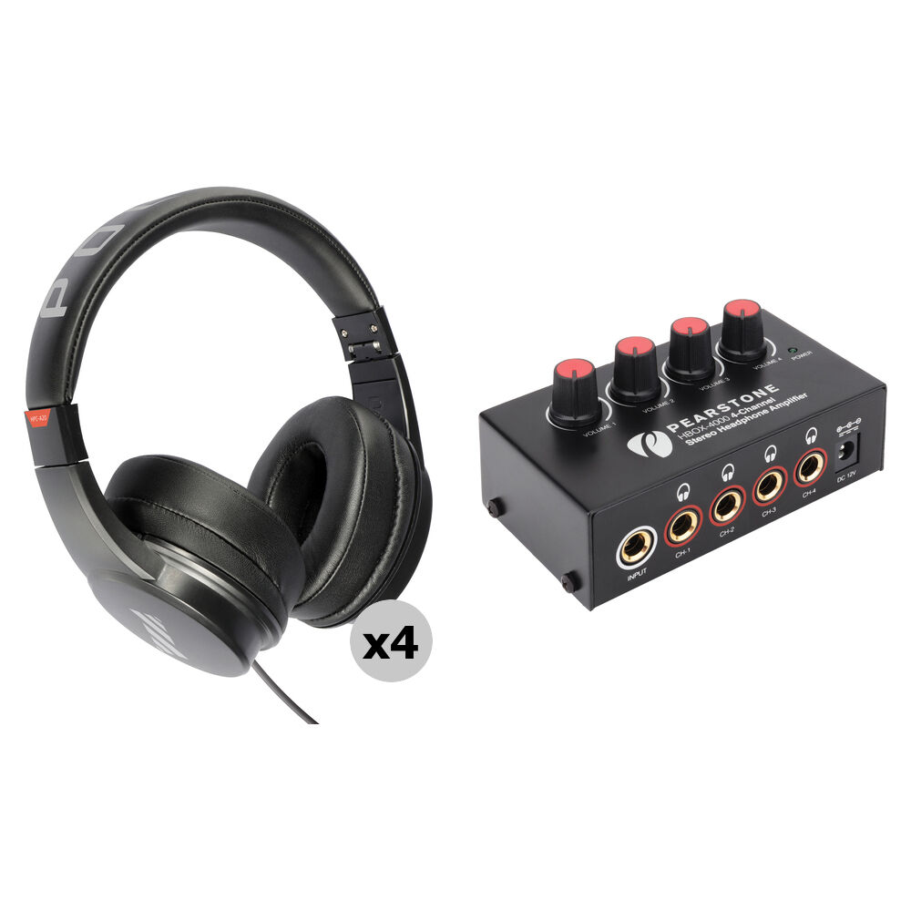 Комплект из 4 студийных наушников Polsen HPC-A20 с закрытым корпусом и усилителем для наушников
Комплект из 4 студийных наушников Polsen HPC-A20 с закрытым корпусом и усилителем для наушников