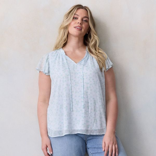 Платье больших размеров с завязкой спереди, оборками и V-образным вырезом Lc Lauren Conrad, цвет sky rosie
Платье больших размеров с завязкой спереди, оборками и V-образным вырезом Lc Lauren Conrad, цвет sky rosie