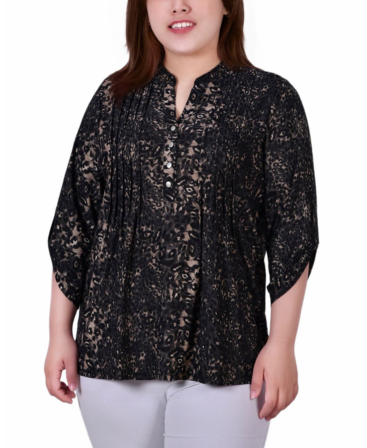 Топ больших размеров с Y-образным вырезом и рукавами 3/4 NY Collection
Топ больших размеров с Y-образным вырезом и рукавами 3/4 NY Collection