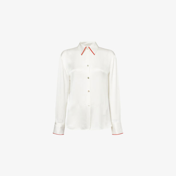 Рубашка Vince из шелка с контрастной отделкой, мультиколор
Рубашка Vince из шелка с контрастной отделкой, мультиколор