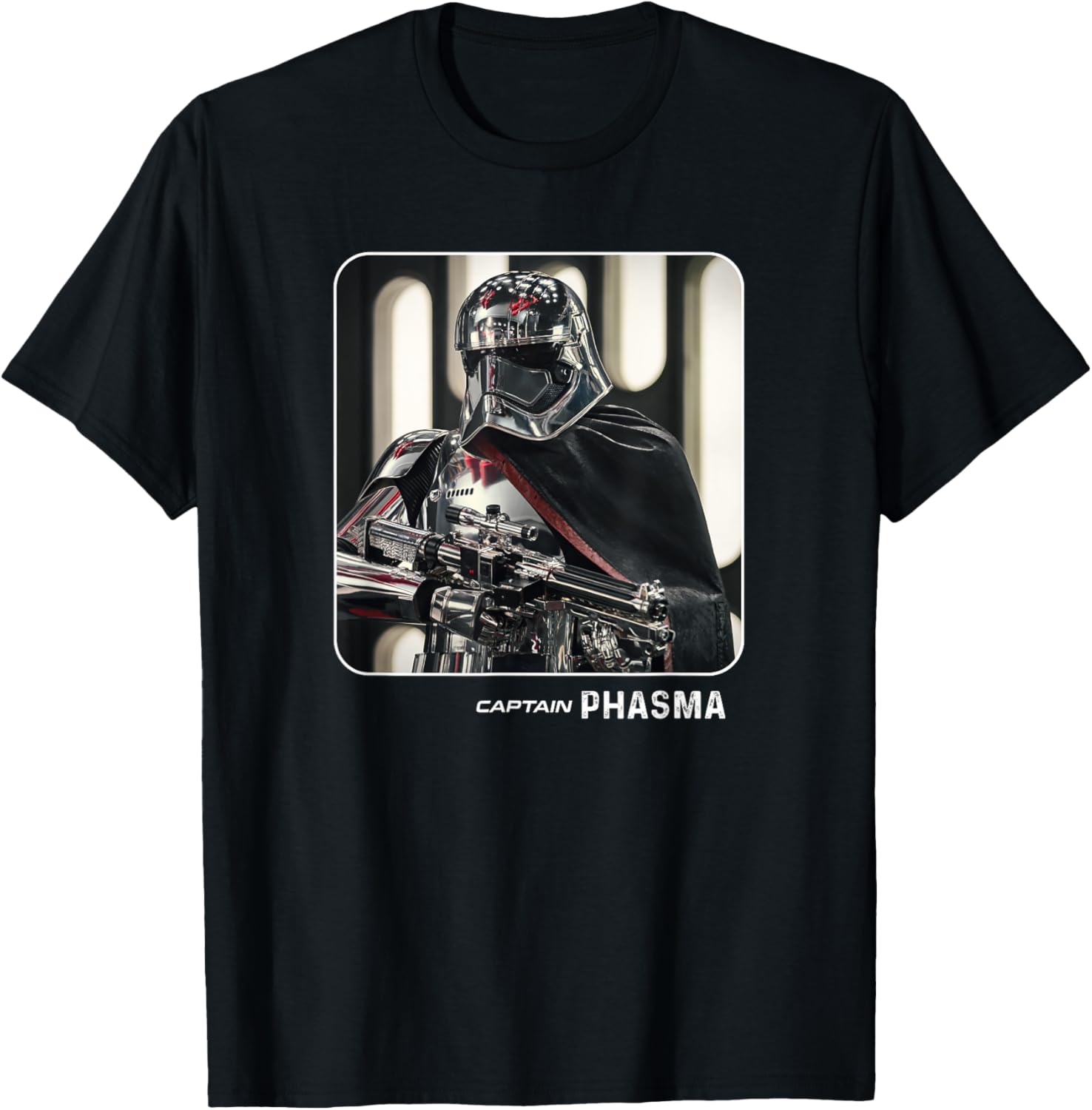 Футболка с изображением капитана Фазмы из фильма «Звездные войны: Пробуждение силы», черная Star Wars
Футболка с изображением капитана Фазмы из фильма «Звездные войны: Пробуждение силы», черная Star Wars