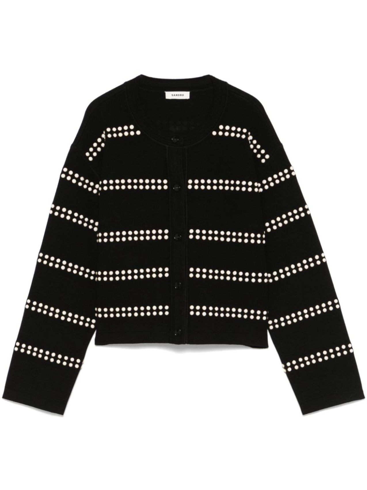 SANDRO кардиган с заклепками, черный 
SANDRO кардиган с заклепками, черный