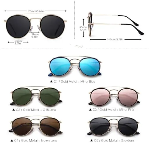 Ретро круглые солнцезащитные очки для мужчин и женщин, винтажная оправа с двойной перемычкой, очки для вождения, защита от ультрафиолета UV400 MTZJH, C4 Brown
Ретро круглые солнцезащитные очки для мужчин и женщин, винтажная оправа с двойной перемычкой, очки для вождения, защита от ультрафиолета UV400 MTZJH, C4 Brown