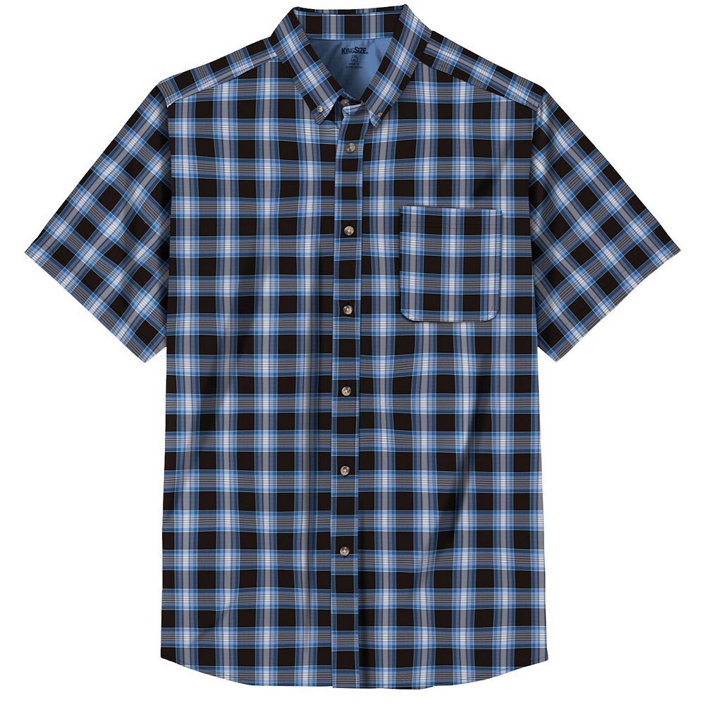 Мужская спортивная рубашка без морщин с короткими рукавами Kingsize для больших и высоких людей KingSize, цвет Black Check
Мужская спортивная рубашка без морщин с короткими рукавами Kingsize для больших и высоких людей KingSize, цвет Black Check