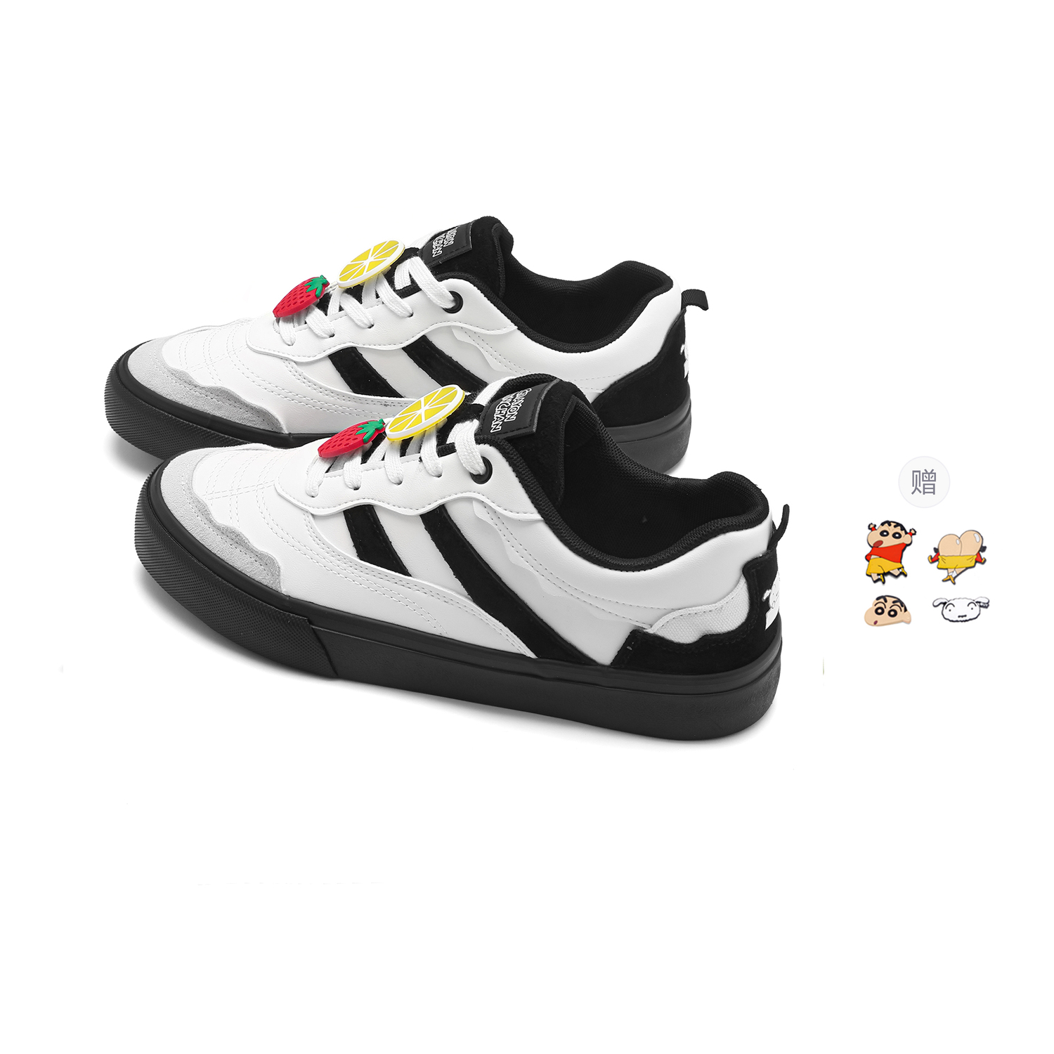 Crayon Shinchan Кроссовки для скейтбординга унисекс с амортизацией Balance, облегченные, дышащие, низкие, классические черно-белые + 2 случайных капельных шарма 
Crayon Shinchan Кроссовки для скейтбординга унисекс с амортизацией Balance, облегченные, дышащие, низкие, классические черно-белые + 2 случайных капельных шарма