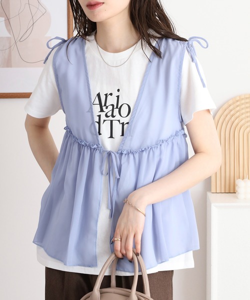 Комплект из шифонового жилета и трикотажной футболки А-силуэта AtONE, сине-серый
Комплект из шифонового жилета и трикотажной футболки А-силуэта AtONE, сине-серый