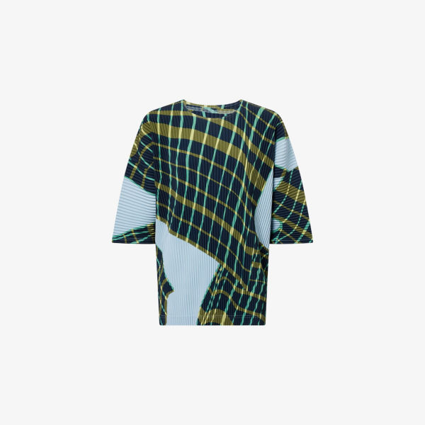 Футболка Homme Plisse Issey Miyake клетчатая трикотажная, синий
Футболка Homme Plisse Issey Miyake клетчатая трикотажная, синий