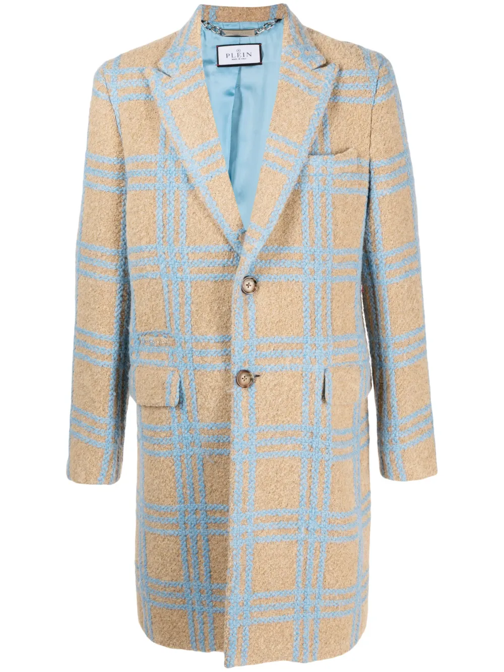 Однобортное пальто в клетку Philipp Plein, нейтральный
Однобортное пальто в клетку Philipp Plein, нейтральный