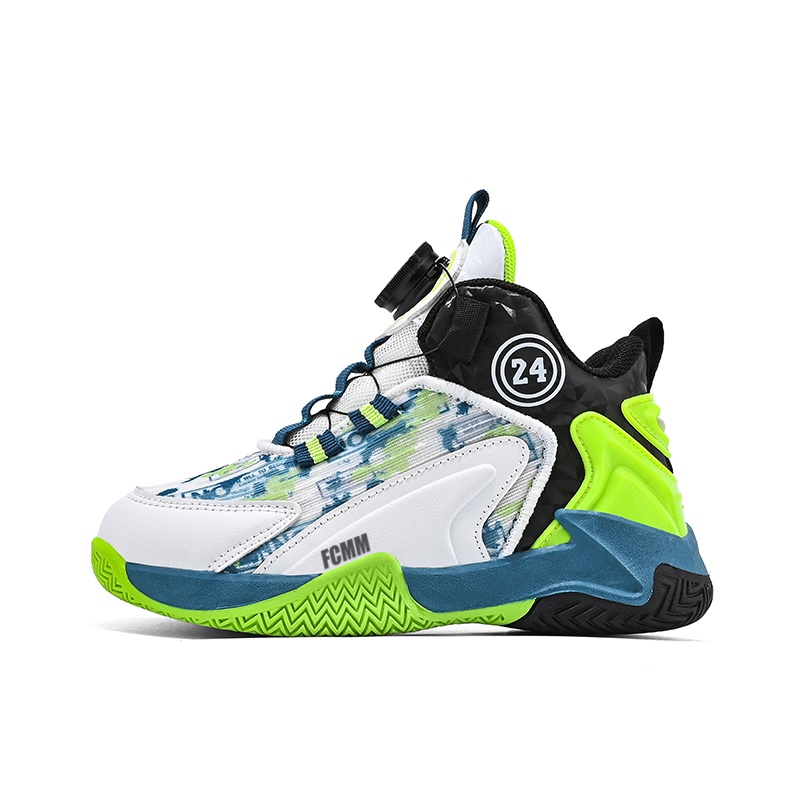 Баскетбольные кроссовки для детей и подростков с противоскользящей амортизацией FCMM, белый/зеленый
Баскетбольные кроссовки для детей и подростков с противоскользящей амортизацией FCMM, белый/зеленый