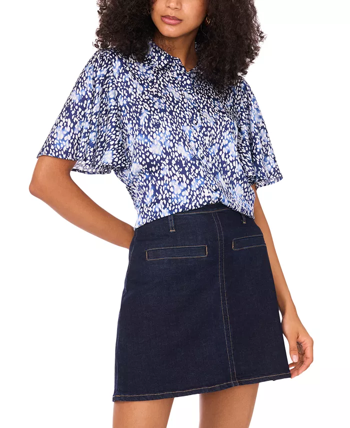 Женская блузка с принтом, рукавами-крылышками и пуговицами Vince Camuto, синий
Женская блузка с принтом, рукавами-крылышками и пуговицами Vince Camuto, синий