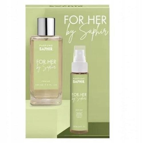 Saphir For Her EDP спрей 100 мл + дымка для волос 75 мл набор
Saphir For Her EDP спрей 100 мл + дымка для волос 75 мл набор