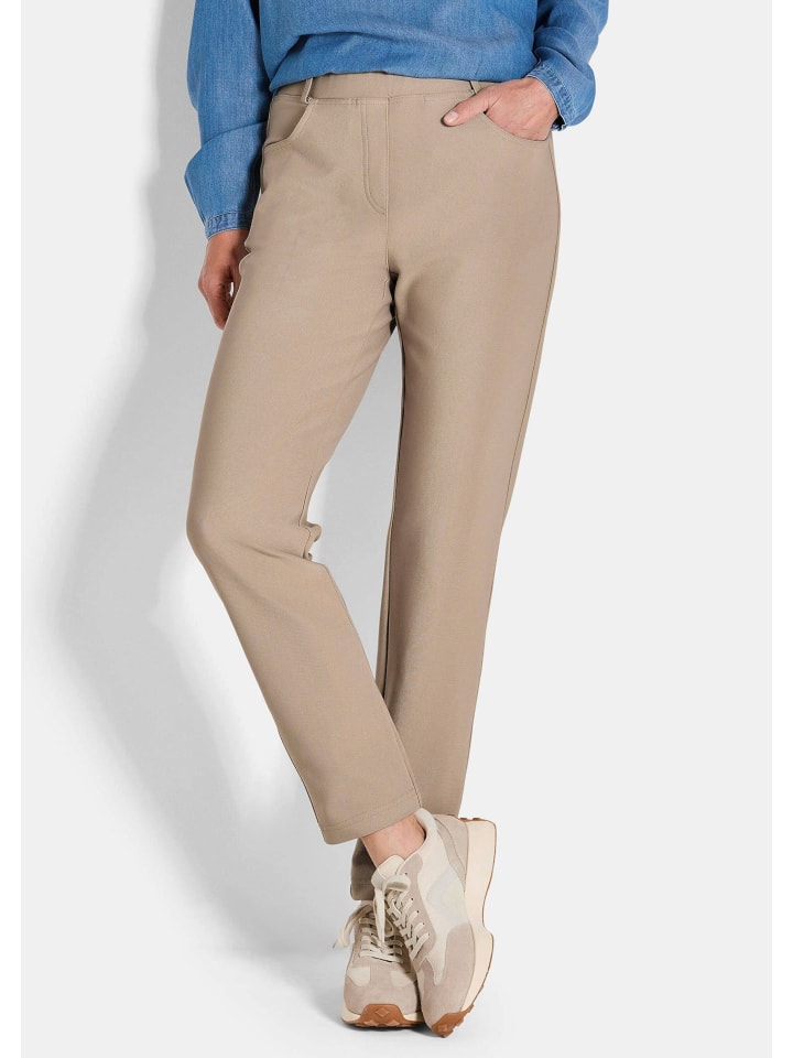 Брюки-слипоны, узкие эластичные брюки LOUISA, длина до щиколотки, бежевого цвета GOLDNER
Брюки-слипоны, узкие эластичные брюки LOUISA, длина до щиколотки, бежевого цвета GOLDNER