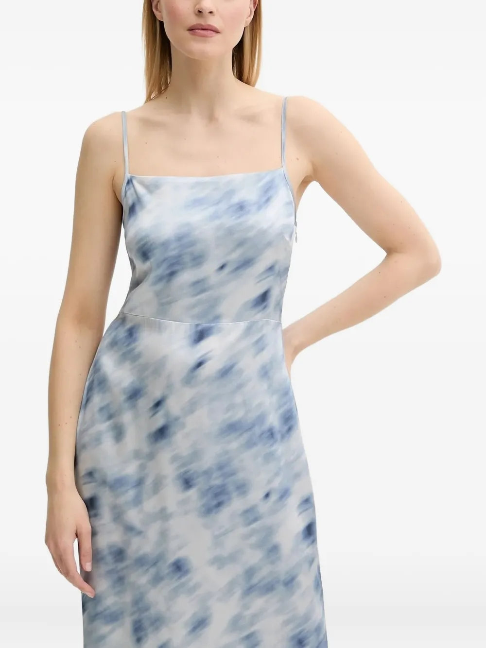 Платье макси Sasage с разрезами по бокам SAMSOE SAMSOE, синий 
Платье макси Sasage с разрезами по бокам SAMSOE SAMSOE, синий