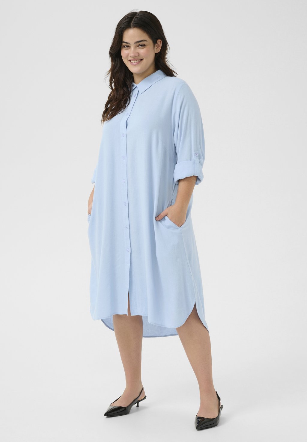 Платье-рубашка MILLE Kaffe Curve, светло-голубой
Платье-рубашка MILLE Kaffe Curve, светло-голубой