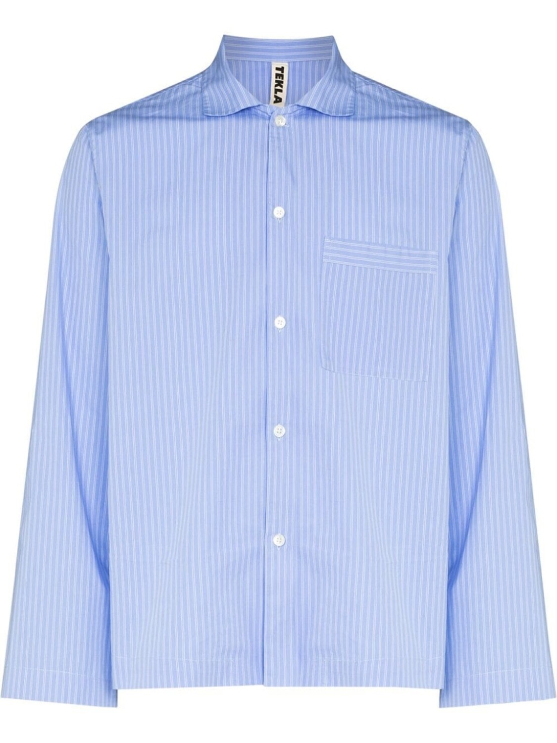 TEKLA пижамная рубашка в тонкую полоску, синий 
TEKLA пижамная рубашка в тонкую полоску, синий