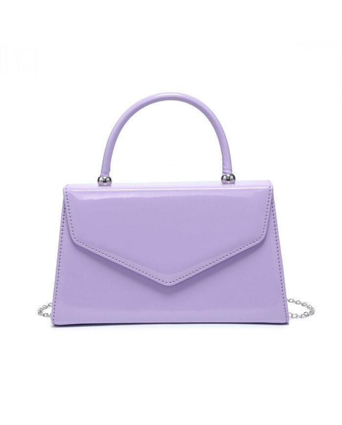 Лакированный клатч с верхней ручкой JFY, фиолетовый
Лакированный клатч с верхней ручкой JFY, фиолетовый
