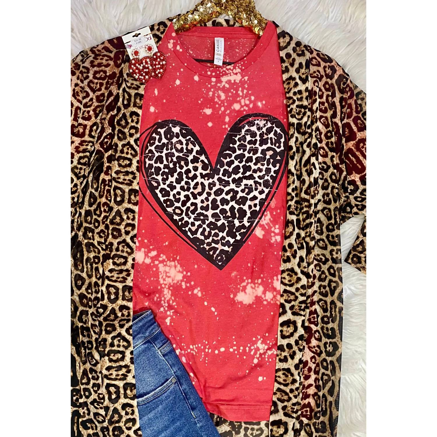 Женская футболка с принтом леопардового сердца, цвет: красный, выбеленный Bella + Canvas, Red Bleached
Женская футболка с принтом леопардового сердца, цвет: красный, выбеленный Bella + Canvas, Red Bleached