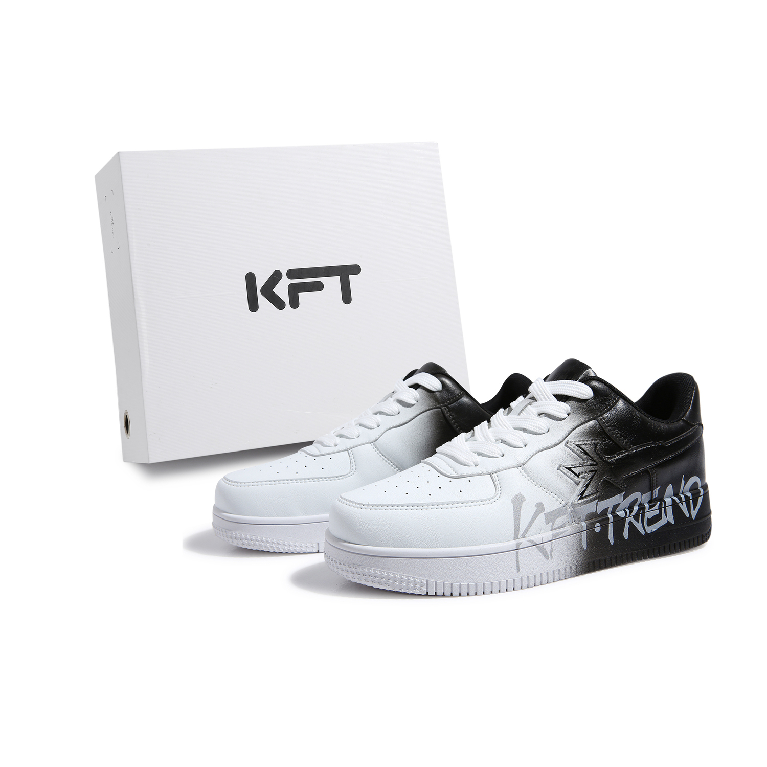 KFT Высокие устойчивые к истиранию легкие дышащие нескользящие низкие скейтбордские кроссовки унисекс черно-белый градиент, цвет Black White Gradient
KFT Высокие устойчивые к истиранию легкие дышащие нескользящие низкие скейтбордские кроссовки унисекс черно-белый градиент, цвет Black White Gradient