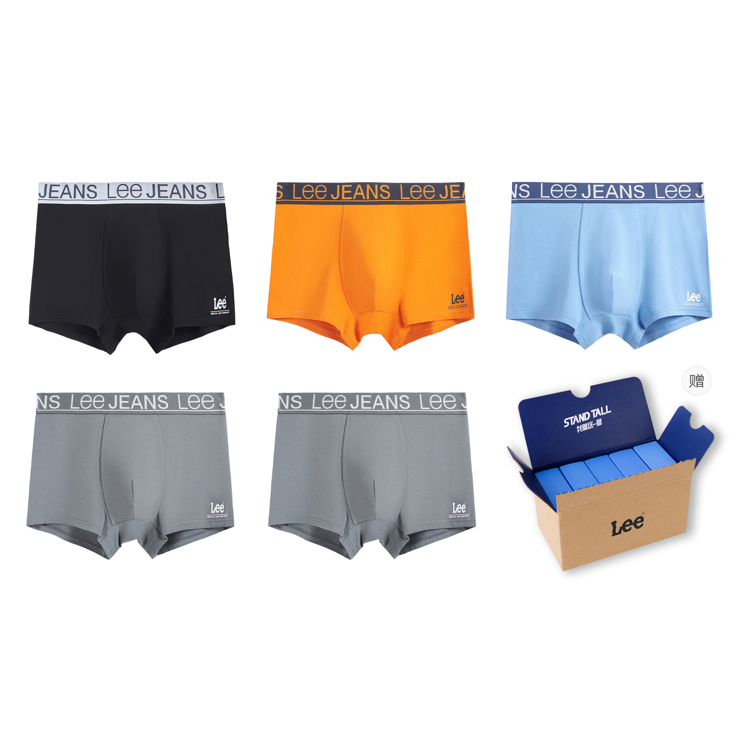 Lee Подарочный набор мужского белья 5 пар
Lee Подарочный набор мужского белья 5 пар