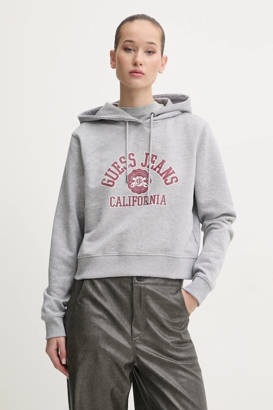 Хлопковая толстовка Guess Jeans, серый
Хлопковая толстовка Guess Jeans, серый