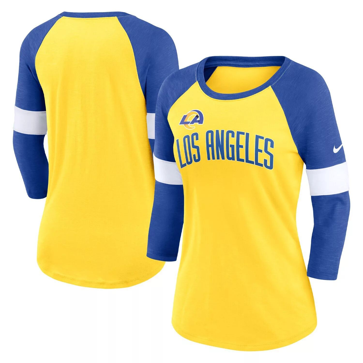 Женская футболка Nike Los Angeles Rams Heathered Gold/Heathered Royal Football Pride Slub с рукавами реглан 3/4 Nike
Женская футболка Nike Los Angeles Rams Heathered Gold/Heathered Royal Football Pride Slub с рукавами реглан 3/4 Nike