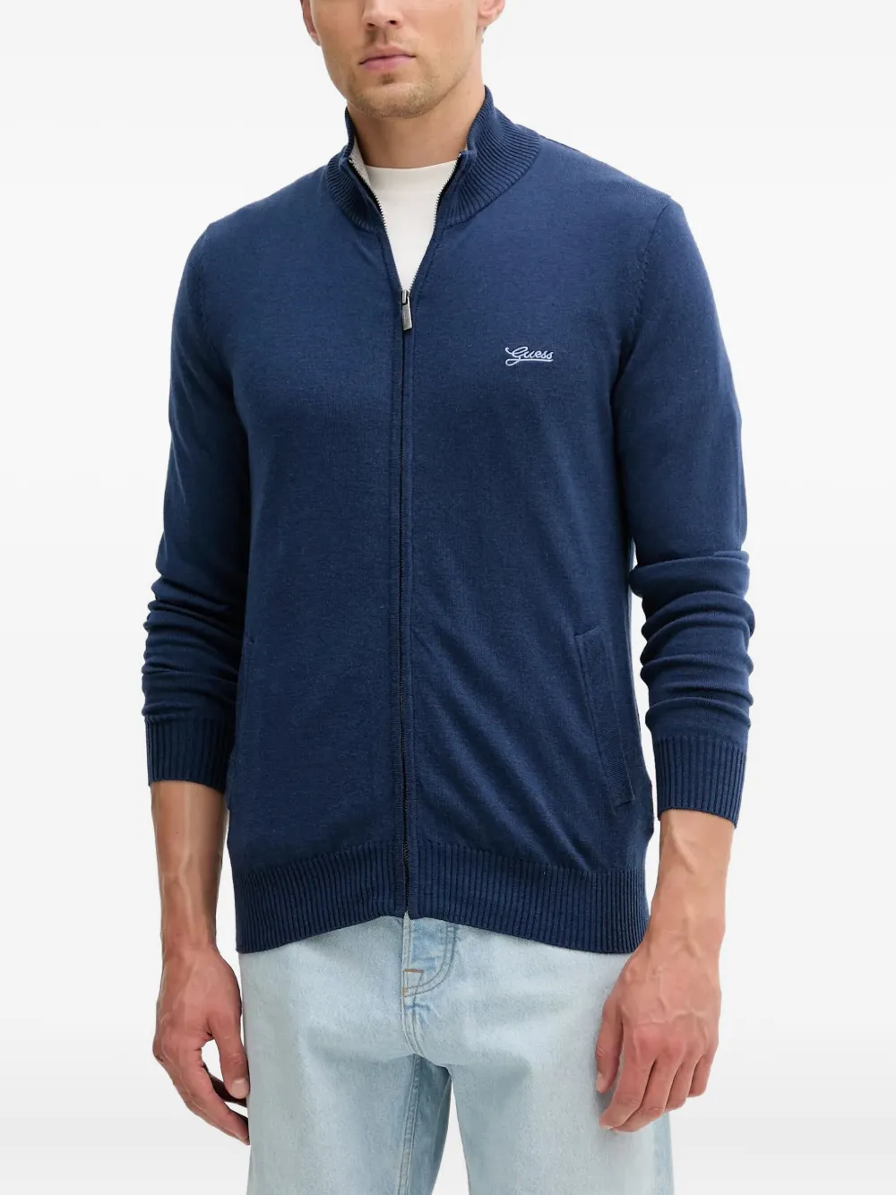 Кардиган с вышитым логотипом GUESS USA, синий
Кардиган с вышитым логотипом GUESS USA, синий