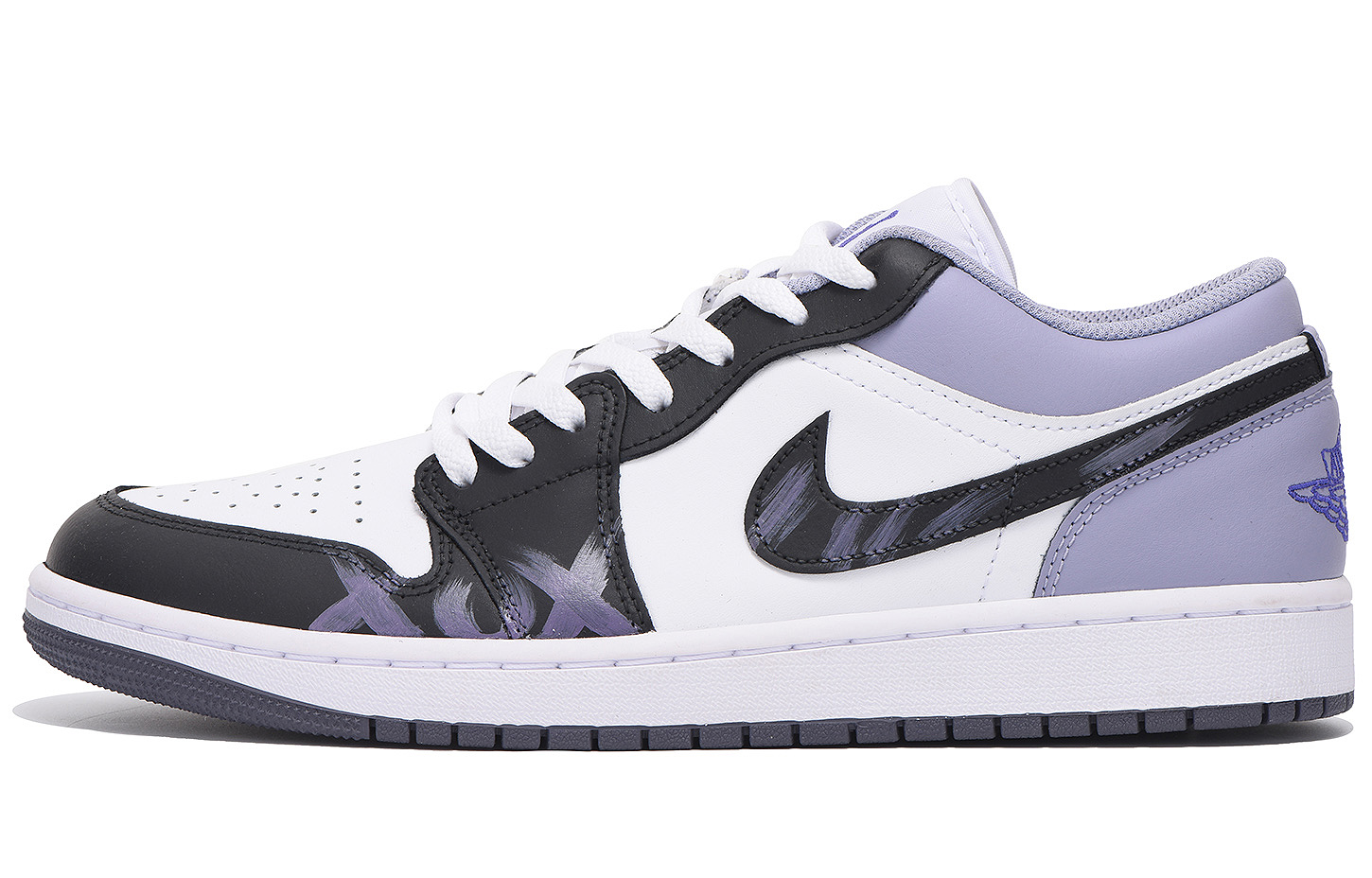 Jordan Баскетбольные кроссовки Air 1 с нескользящим и износостойким покрытием, низкие, винтажные, мужские, белые, фиолетовые 
Jordan Баскетбольные кроссовки Air 1 с нескользящим и износостойким покрытием, низкие, винтажные, мужские, белые, фиолетовые