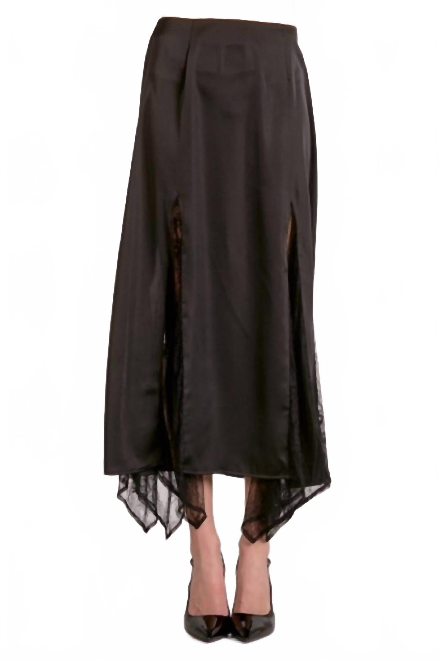 Юбка миди с кружевной вставкой черного цвета Elan, черный
Юбка миди с кружевной вставкой черного цвета Elan, черный