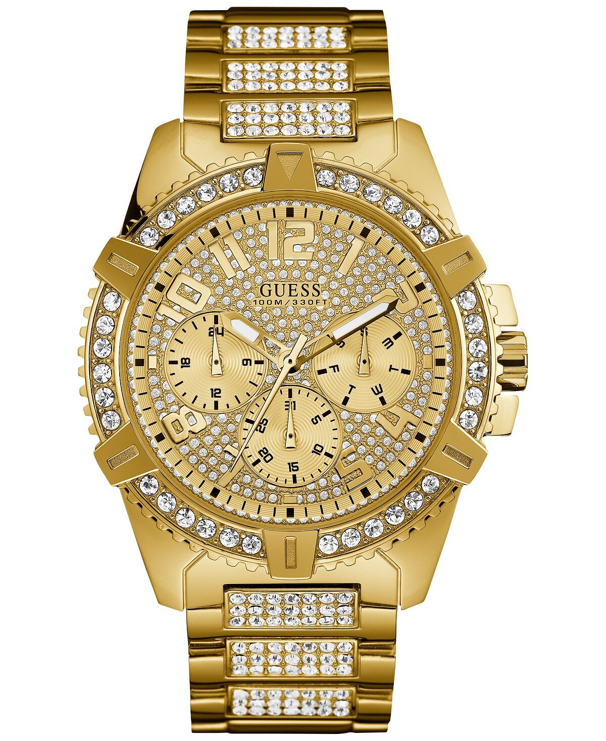 Мужские часы-браслет из нержавеющей стали с кристаллами золотистого цвета, 46 мм GUESS, Позолоченный, Мужские часы-браслет из нержавеющей стали с кристаллами золотистого цвета, 46 мм GUESS
Мужские часы-браслет из нержавеющей стали с кристаллами золотистого цвета, 46 мм GUESS, Позолоченный, Мужские часы-браслет из нержавеющей стали с кристаллами золотистого цвета, 46 мм GUESS