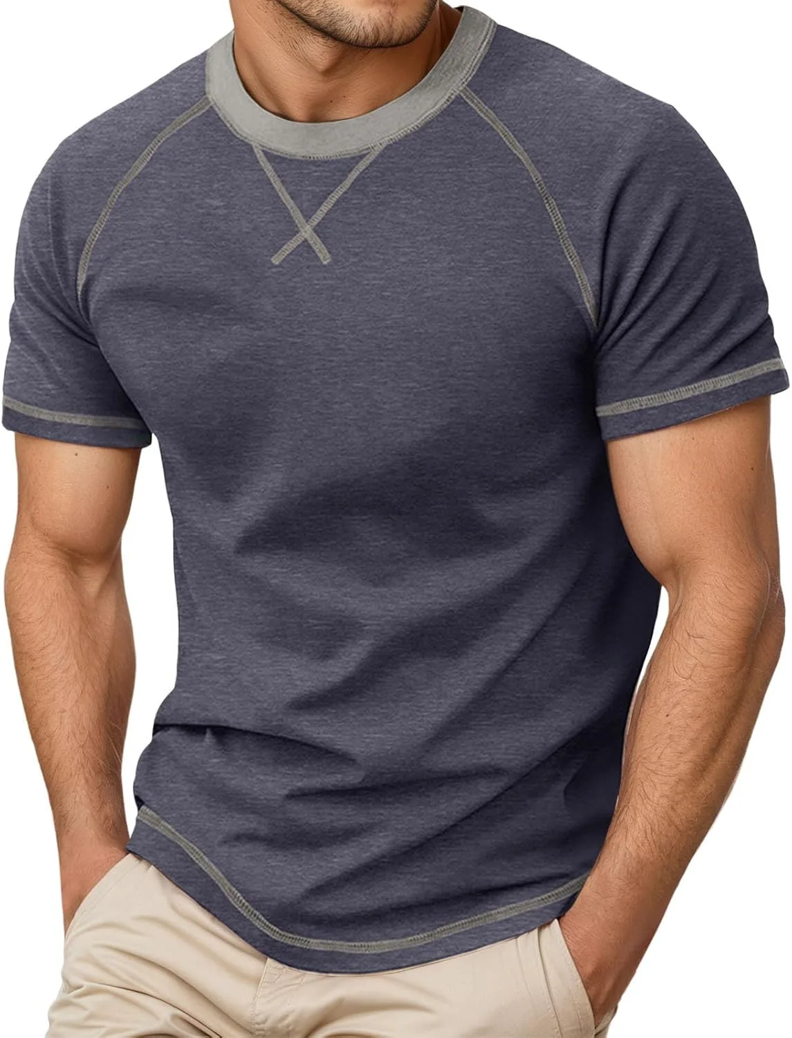 Футболка с коротким рукавом и круглым вырезом для мужчин
Футболка с коротким рукавом и круглым вырезом для мужчин