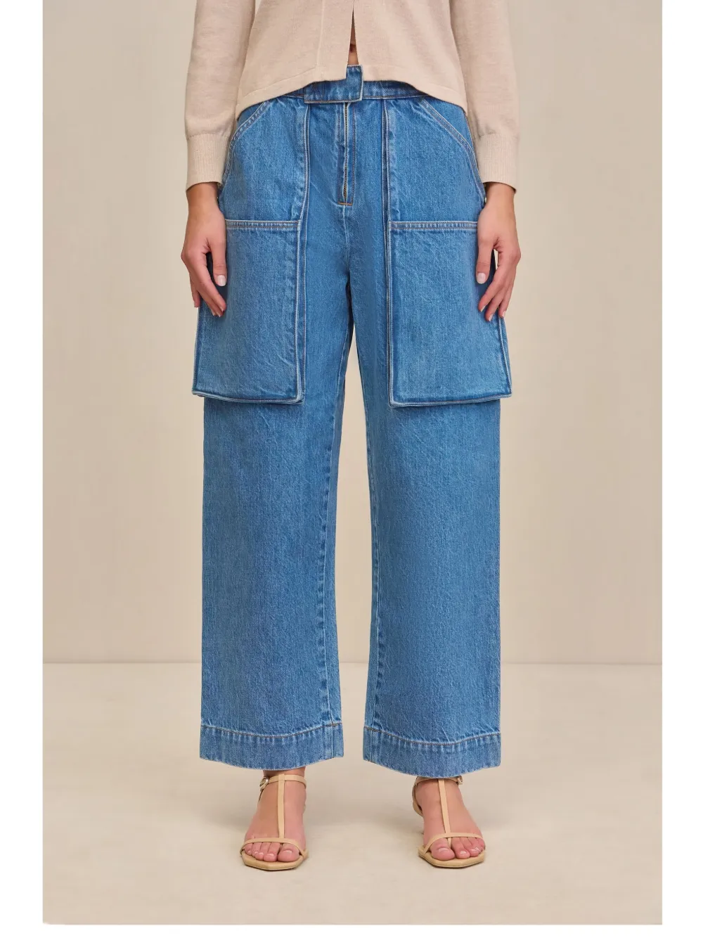 Хлопковые джинсы Cult Gaia, синий
Хлопковые джинсы Cult Gaia, синий