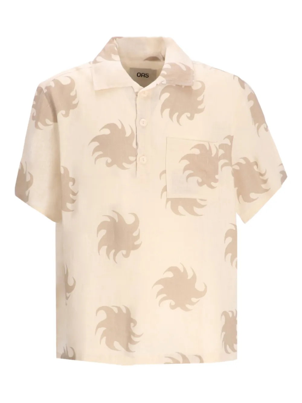 Рубашка с короткими рукавами и принтом OAS Company, нейтральный
Рубашка с короткими рукавами и принтом OAS Company, нейтральный