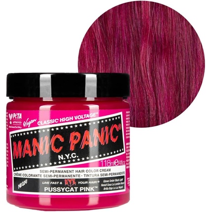 Классическая краска для волос High Voltage Pussycat Pink Manic Panic
Классическая краска для волос High Voltage Pussycat Pink Manic Panic