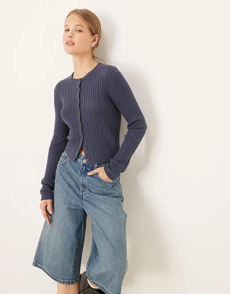 Кардиган Cotton On Cotton с круглым вырезом, темно-синий
Кардиган Cotton On Cotton с круглым вырезом, темно-синий