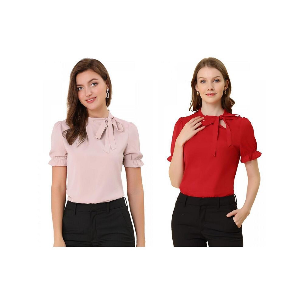 2 упаковки женских топов с галстуком-бабочкой, элегантная офисная блузка с короткими рукавами ALLEGRA K, цвет Pink And Red
2 упаковки женских топов с галстуком-бабочкой, элегантная офисная блузка с короткими рукавами ALLEGRA K, цвет Pink And Red