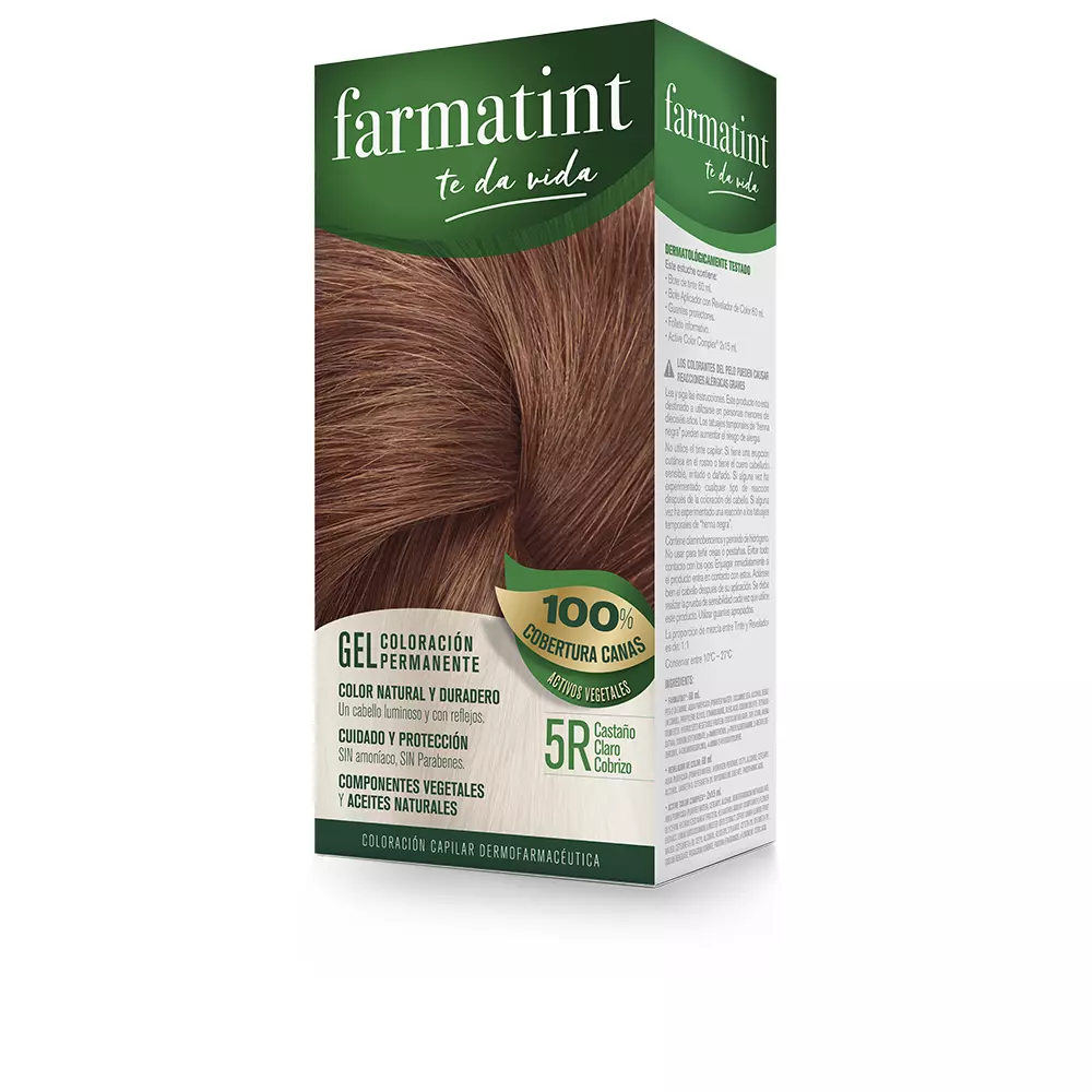 Краска для волос Farmatint gel coloración permanente Farmatint, цвет 5r-castaño claro cobrizo, 5 шт.
Краска для волос Farmatint gel coloración permanente Farmatint, цвет 5r-castaño claro cobrizo, 5 шт.
