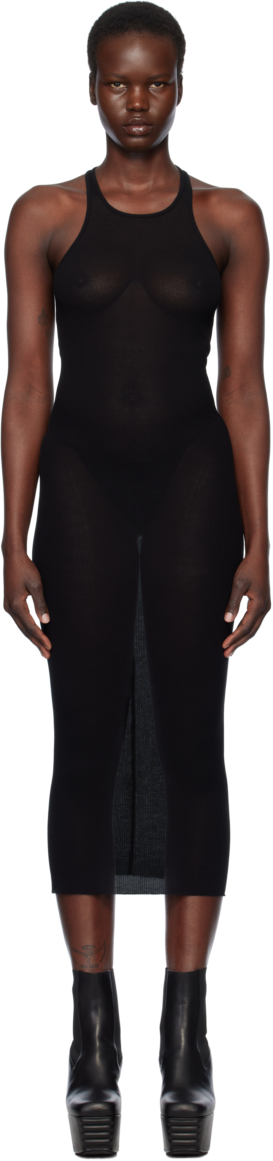 Платье-макси Hollywood Tank Rick Owens, черный
Платье-макси Hollywood Tank Rick Owens, черный