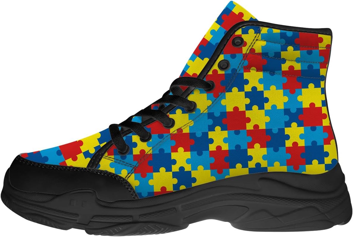 Высокие кеды для женщин с аутизмом, кроссовки на платформе с шнуровкой, подарки для нее и для него Generic, синий/желтый
Высокие кеды для женщин с аутизмом, кроссовки на платформе с шнуровкой, подарки для нее и для него Generic, синий/желтый