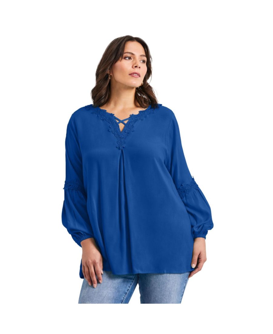 Женская блузка с кружевной отделкой, связанная крючком AVENUE, Dark sapphire
Женская блузка с кружевной отделкой, связанная крючком AVENUE, Dark sapphire